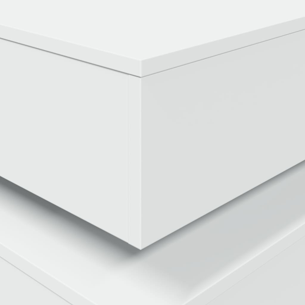 Coffee table with LED lights White 90x50x40 cm