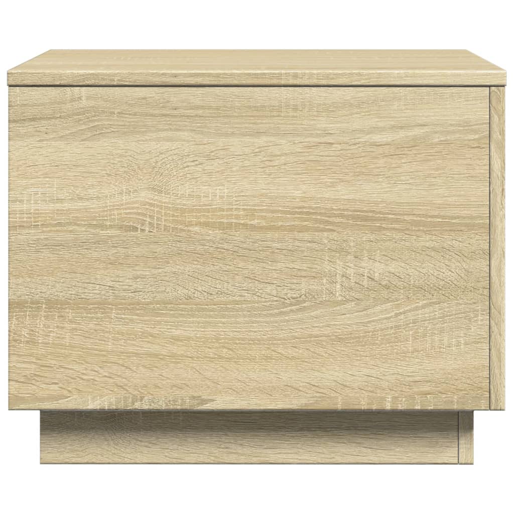 Table basse avec lumières LED Chêne Sonoma 50x50x40 cm