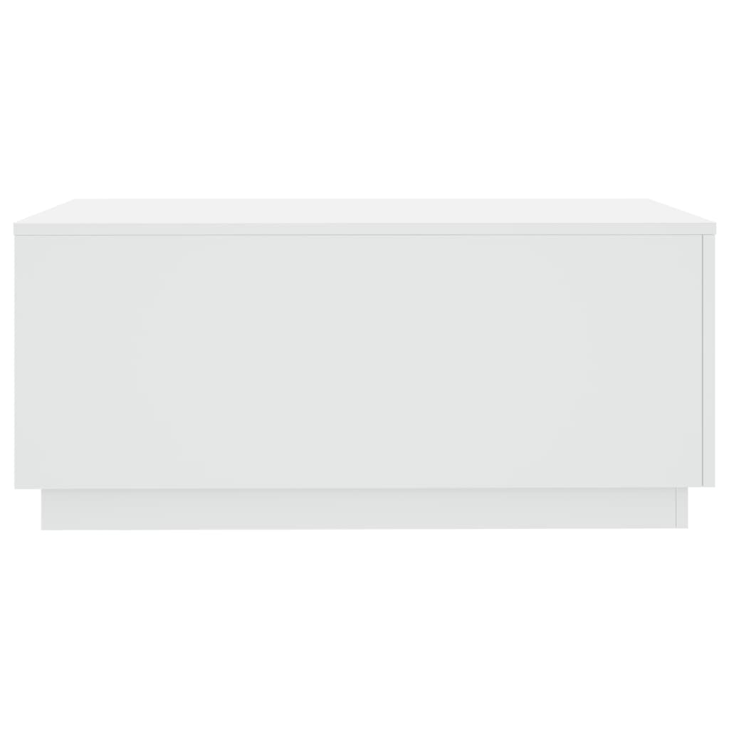 Coffee table with LED lights White 90x50x40 cm