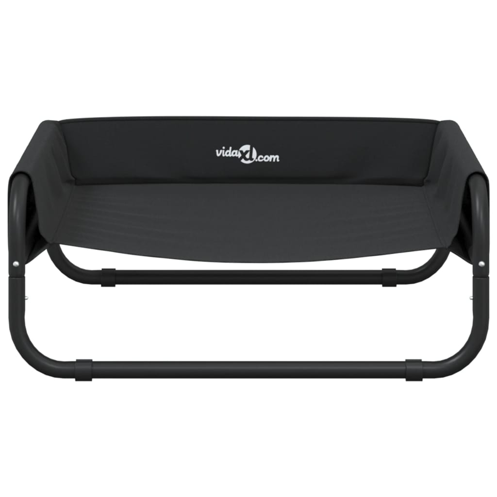 Raised Dog Bed Anthracite Oxford Fabric and Steel