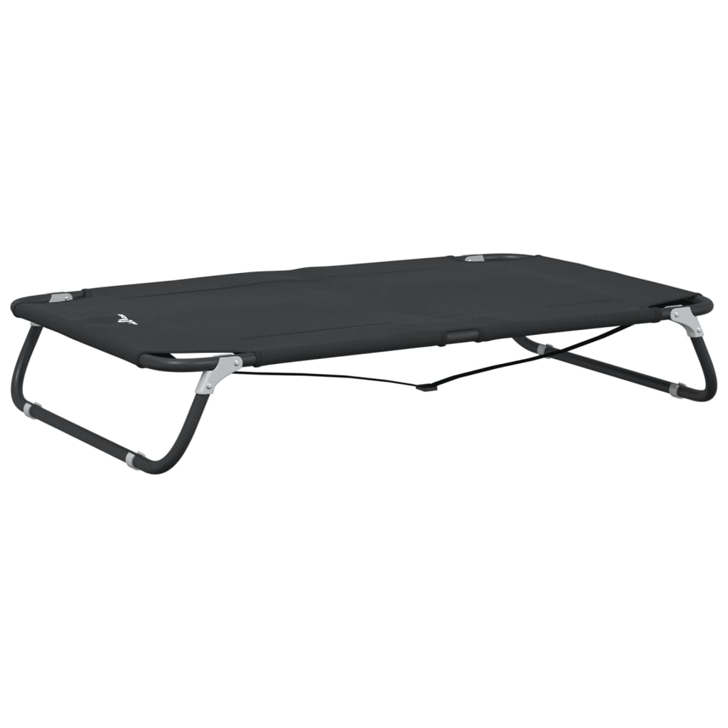 Dog bed foldable anthracite oxford fabric and steel