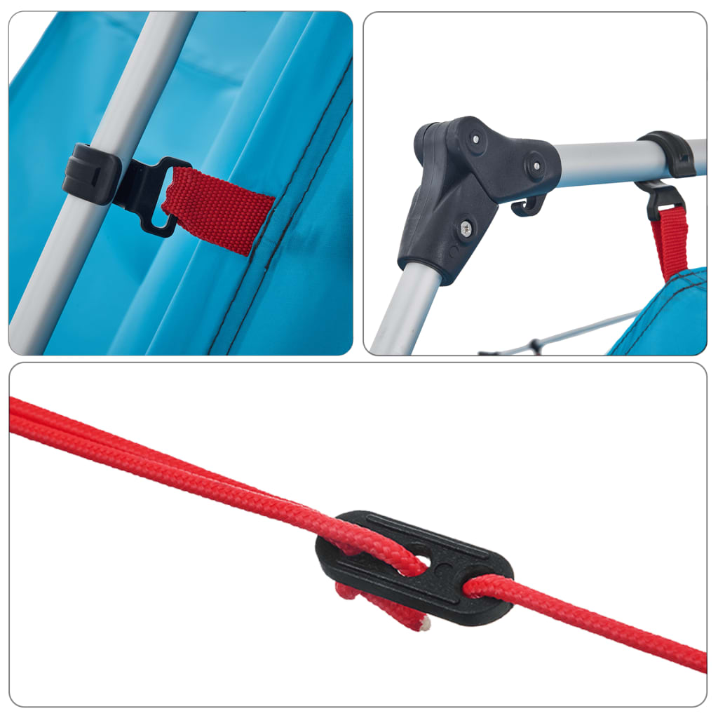 Family Tent with Awning 9 Persons Blue Quick Release