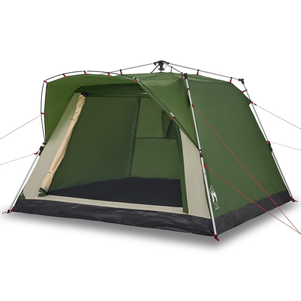 Camping Tent 4 Persons Green Quick Release