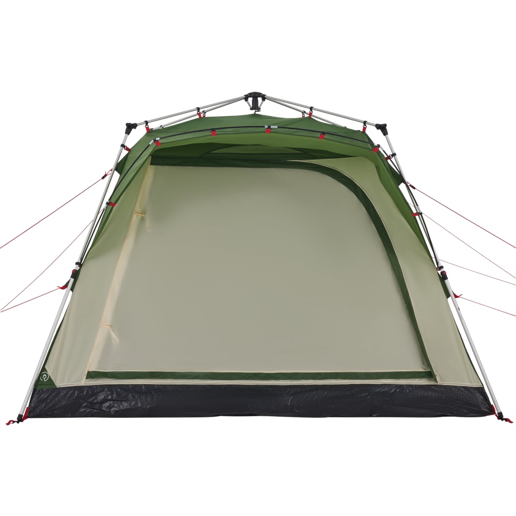 Camping Tent 4 Persons Green Quick Release