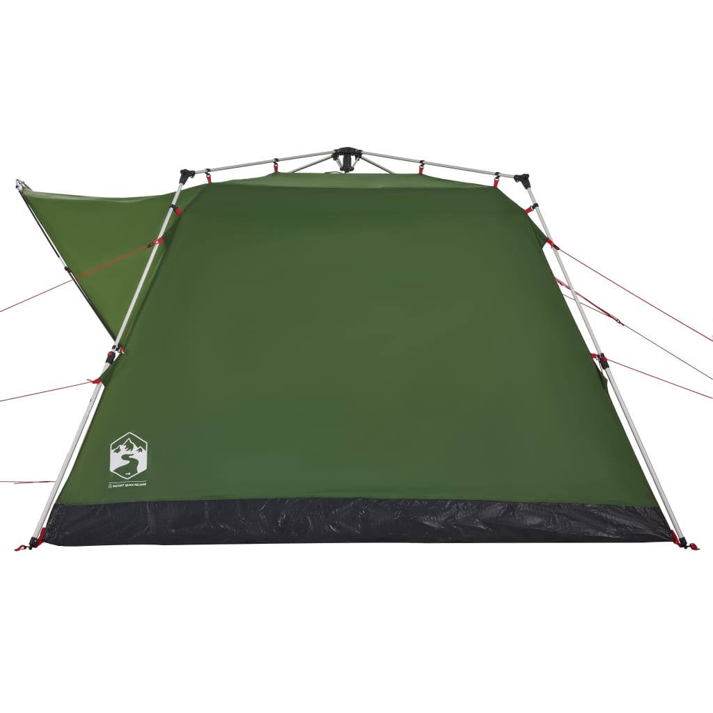 Camping Tent 4 Persons Green Quick Release