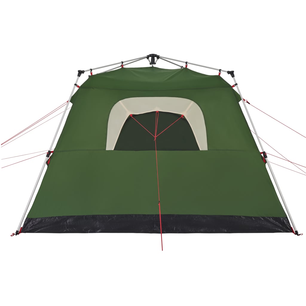 Camping Tent 4 Persons Green Quick Release