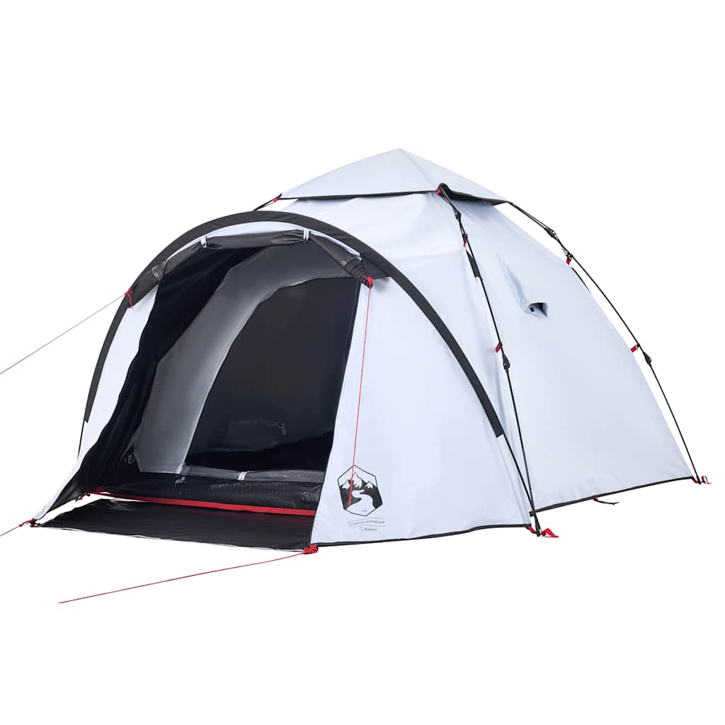 Kuppel-Campingzelt 3 Personen Weiß Verdunkelt Quick Release