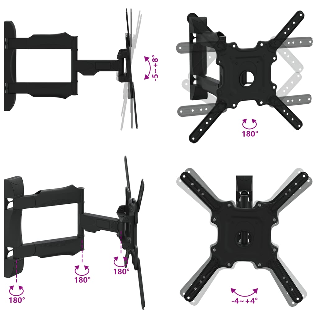 Support mural TV écran 32-55 pouces Max VESA 400x400 mm 35kg