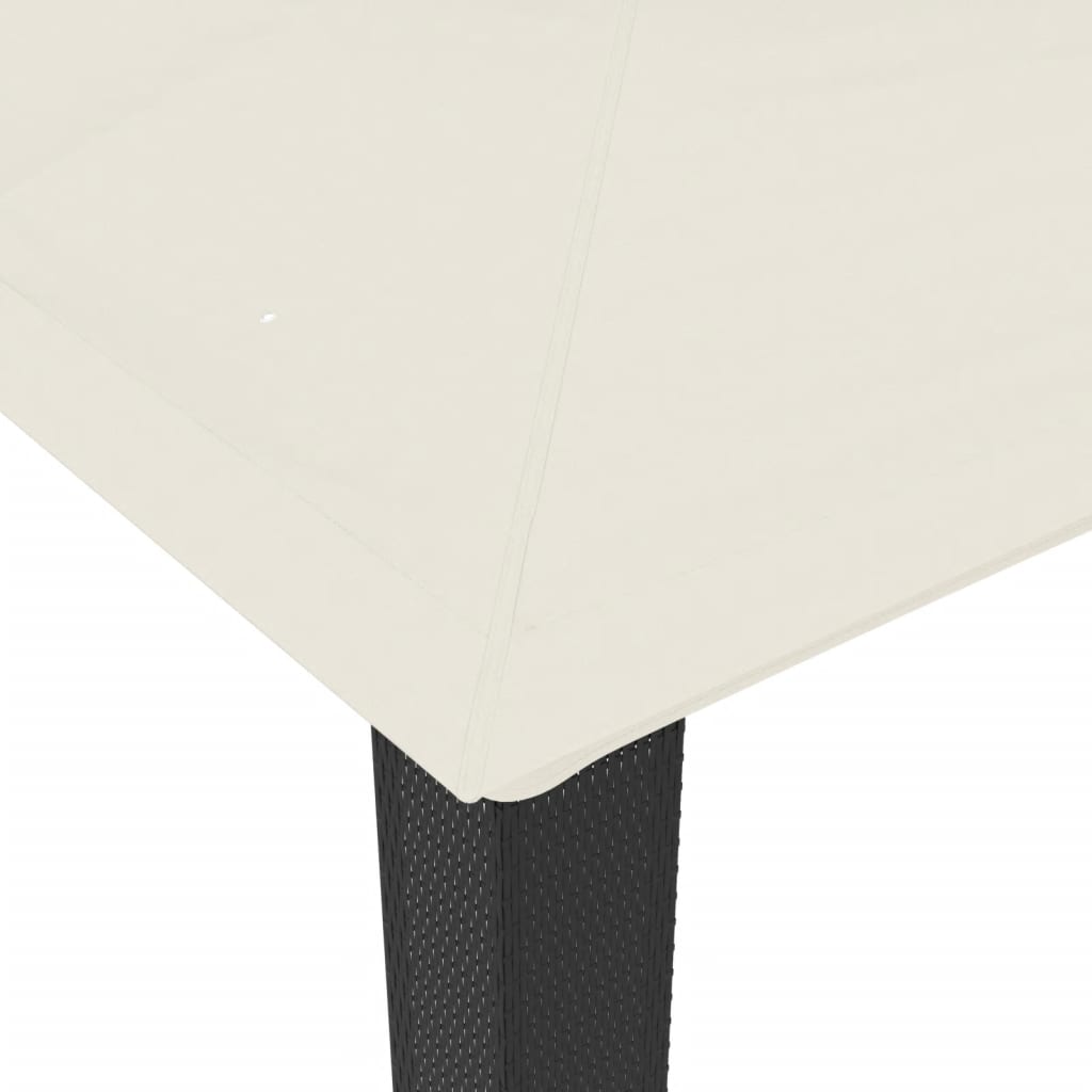 Pavilion with double roof cream 3.94x2.96 m steel