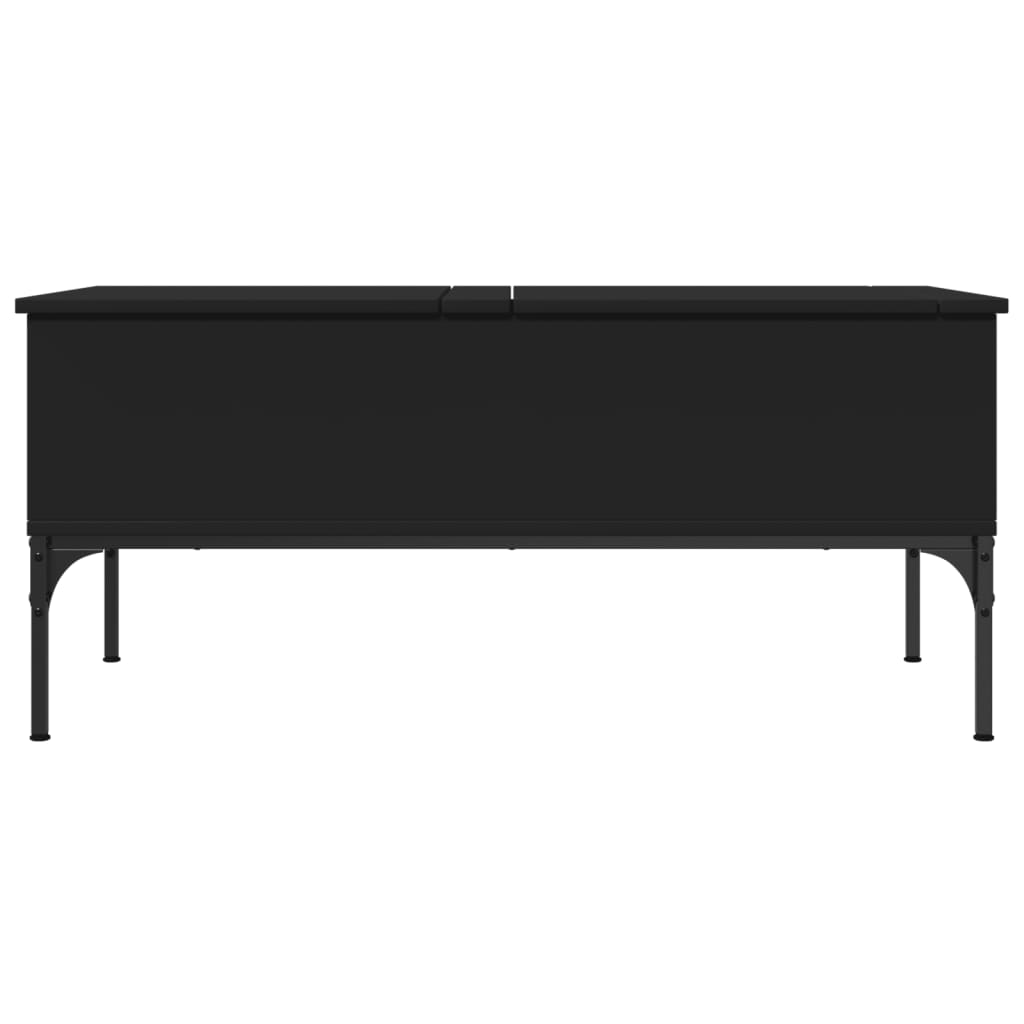 Coffee Table Black 100x50x45 cm Wood Material and Metal