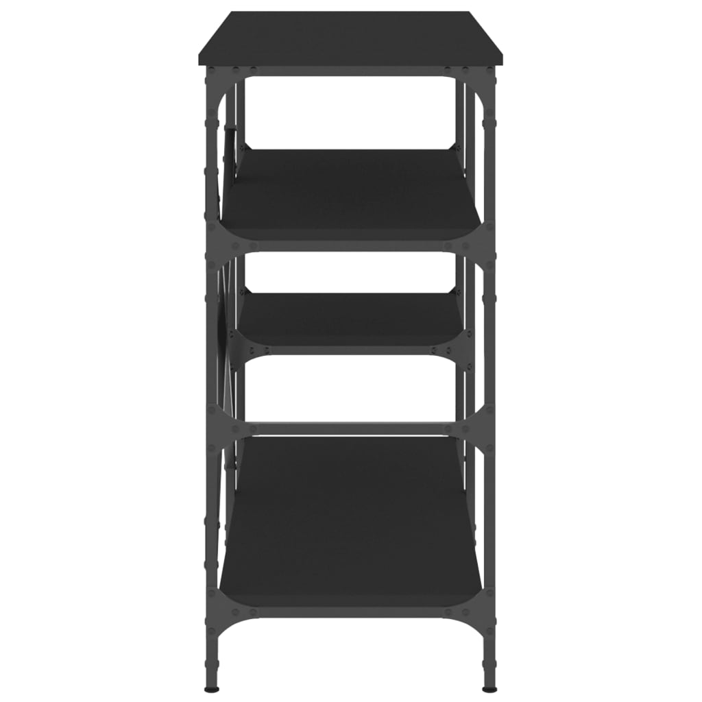 Baker's Shelf Black 90x40x84 cm Wood Material and Metal