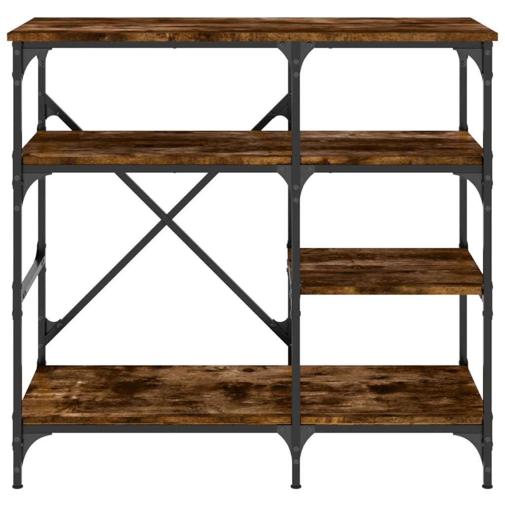 Baker's shelf smoked oak 90x40x84 cm wood material and metal