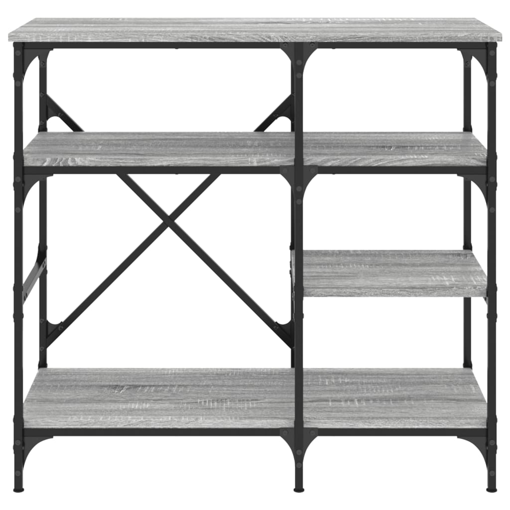 Baker's shelf Grey Sonoma 90x40x84 cm wood material and metal