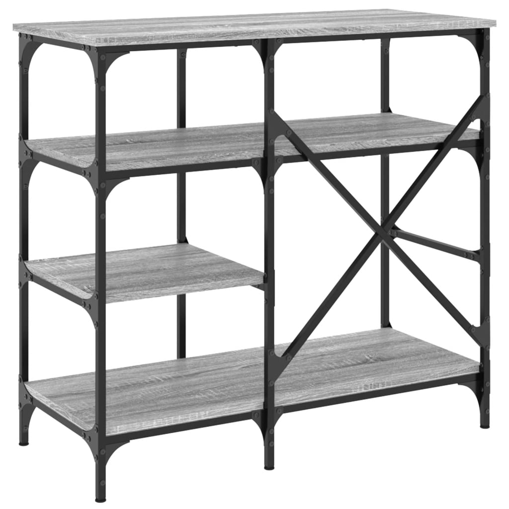 Baker's shelf Grey Sonoma 90x40x84 cm wood material and metal