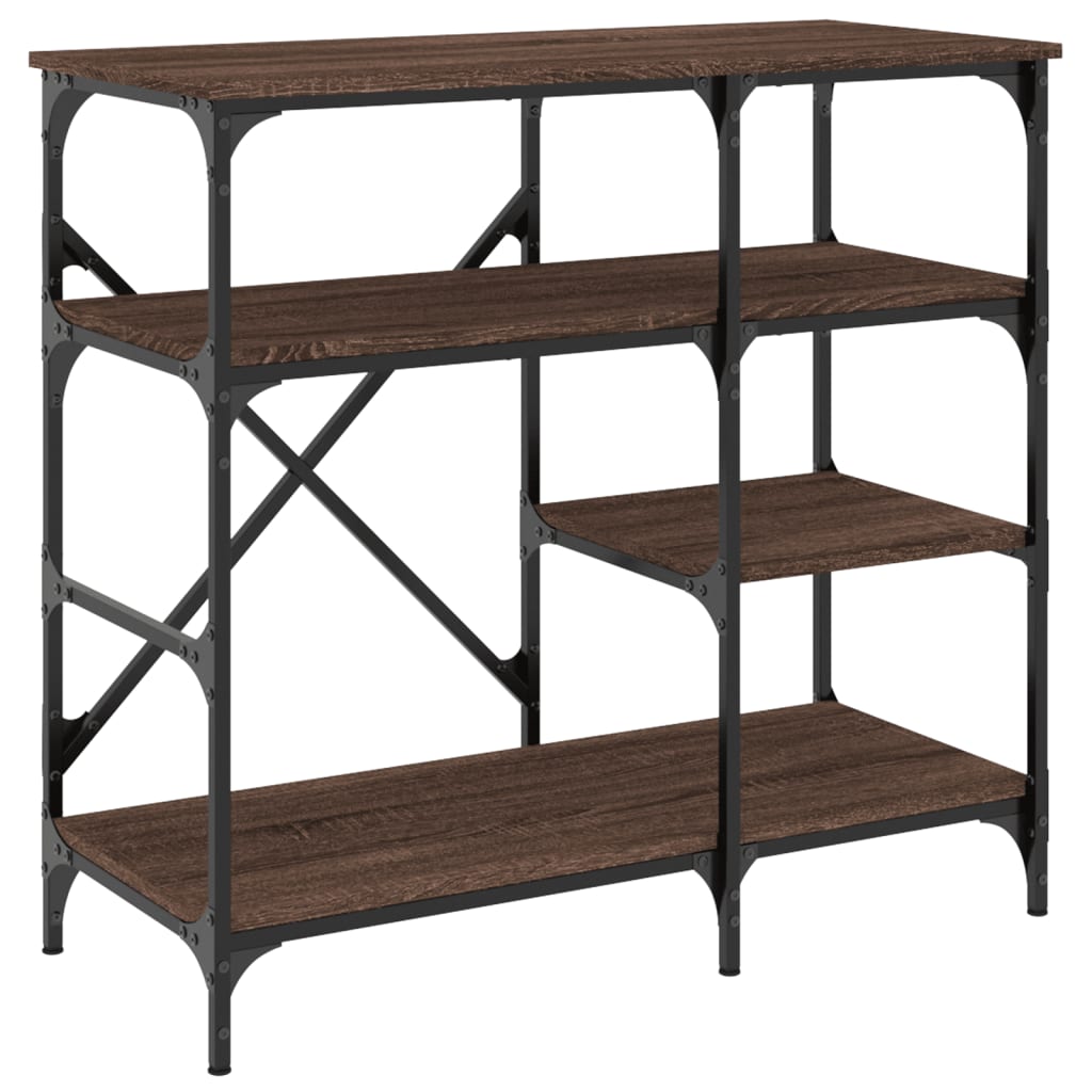 Baker's shelf brown oak look 90x40x84 cm wood material metal
