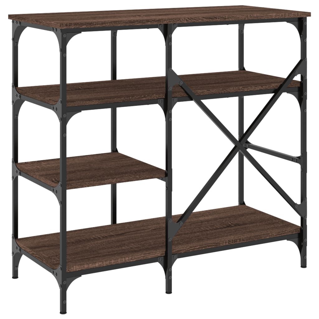 Baker's shelf brown oak look 90x40x84 cm wood material metal