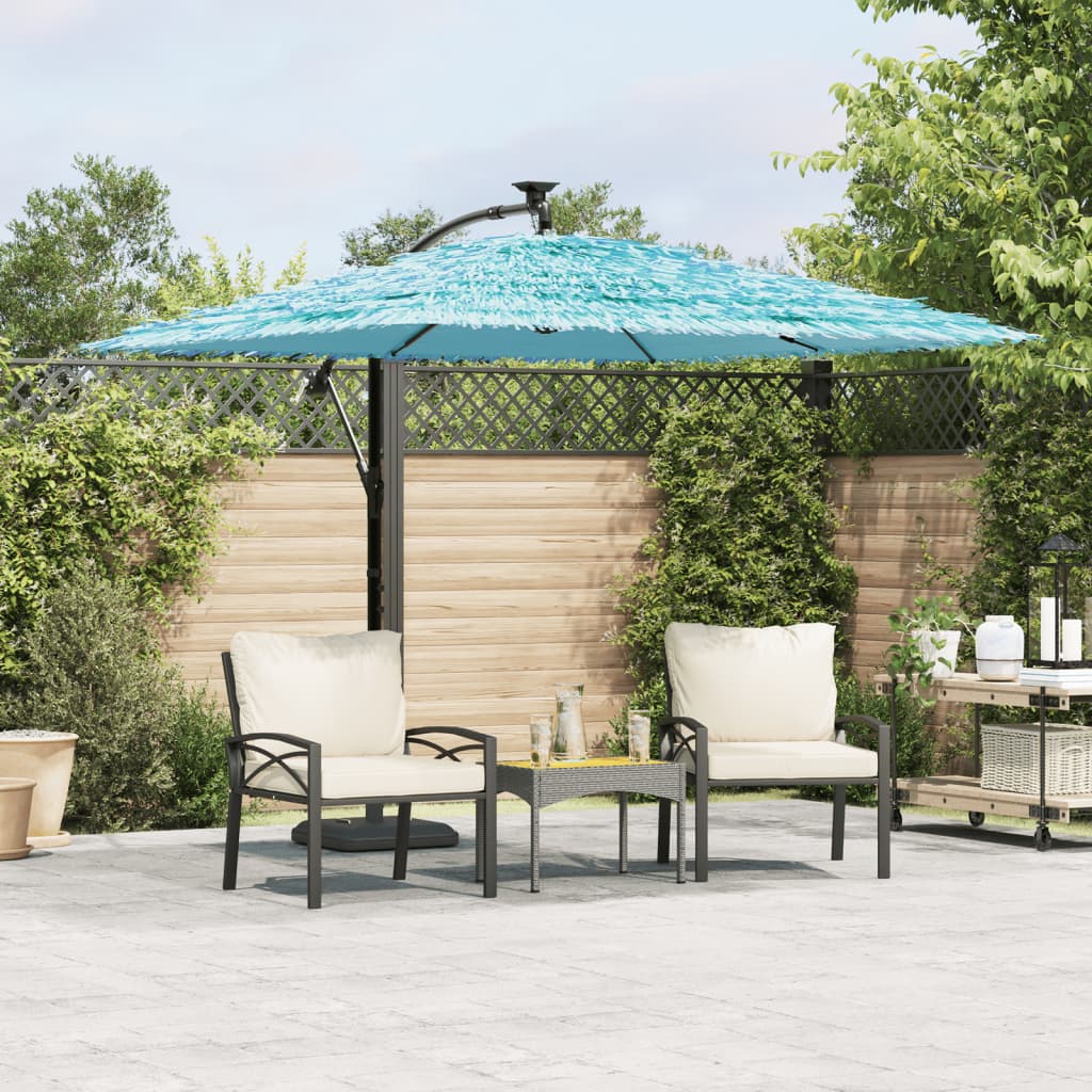 Parasol with steel pole blue 246x246x230 cm