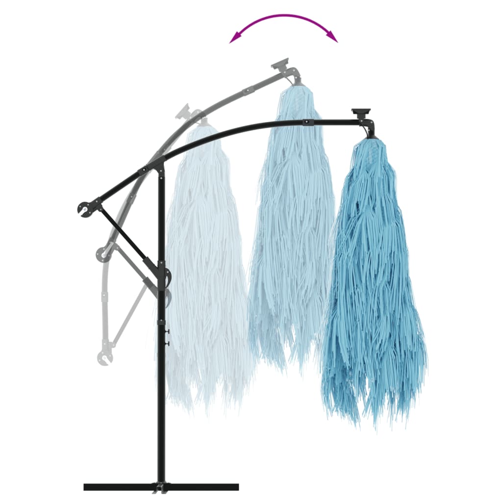 Parasol with steel pole blue 269x269x235 cm