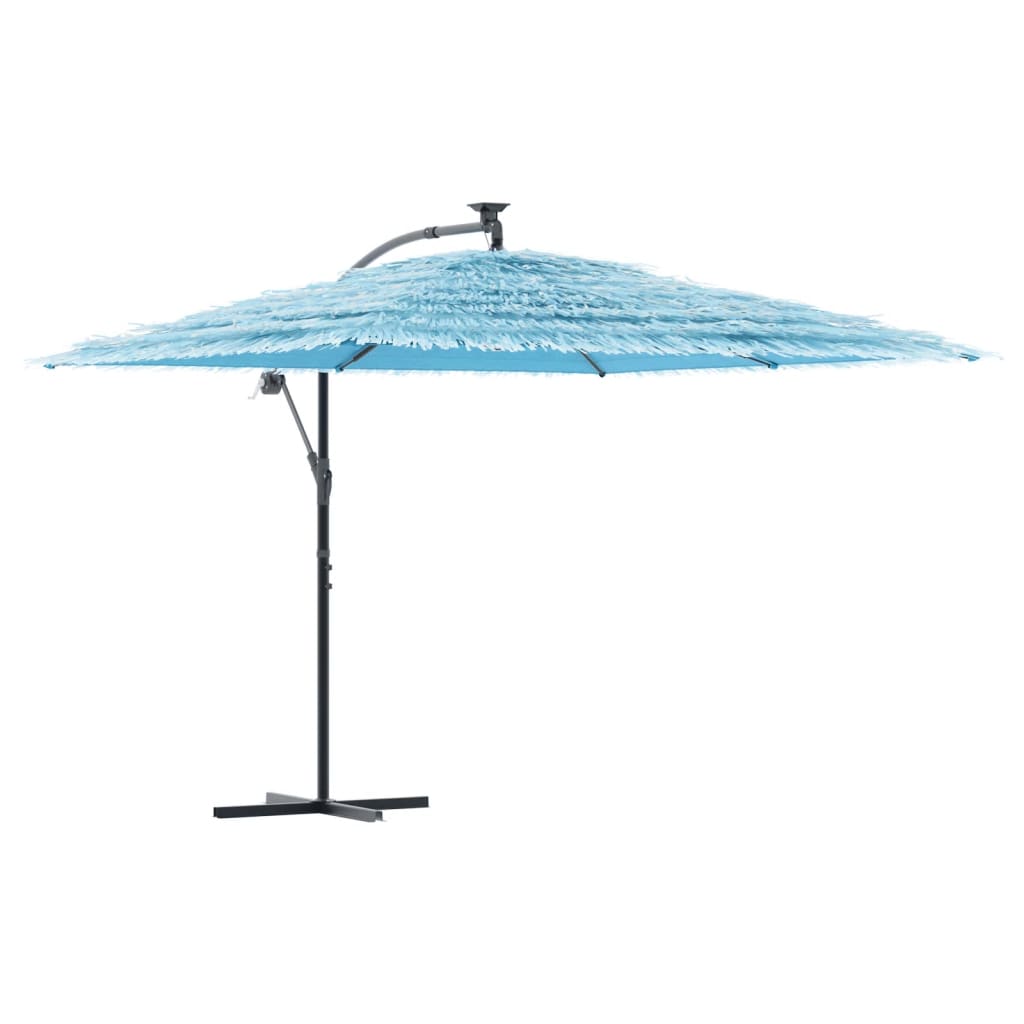 Parasol with steel pole blue 290x290x238 cm