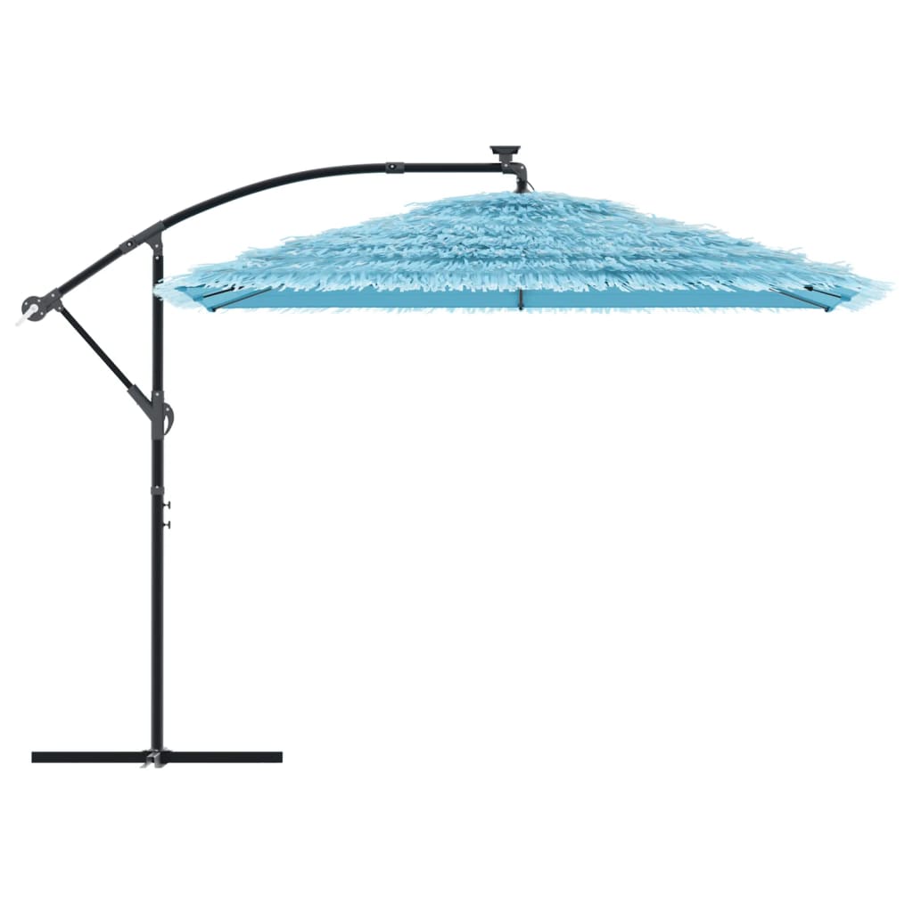 Parasol with steel pole blue 290x290x238 cm