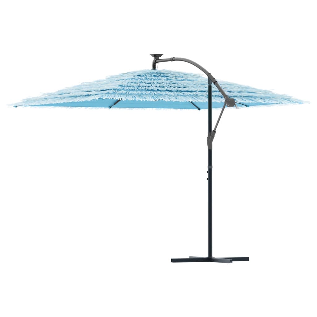 Parasol with steel pole blue 290x290x238 cm