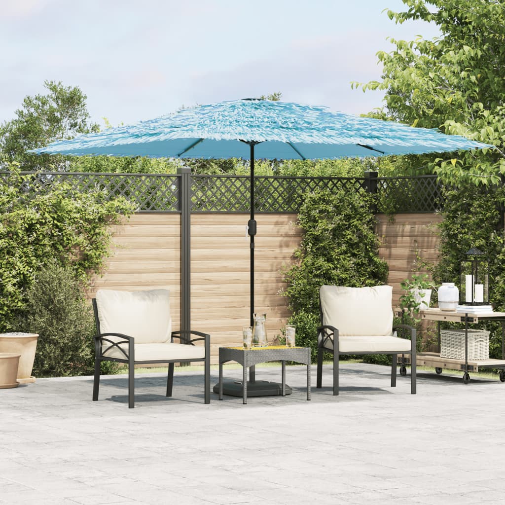 Parasol with steel pole blue 290x290x238 cm