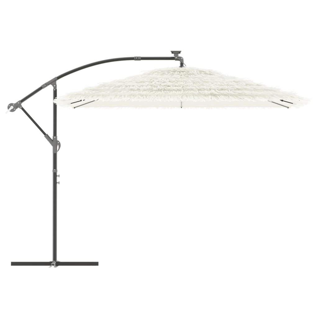 Parasol with steel pole white 290x290x238 cm