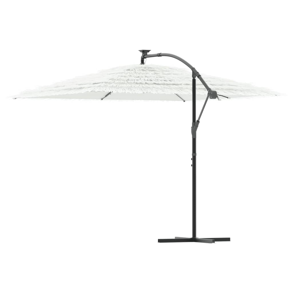 Parasol with steel pole white 290x290x238 cm