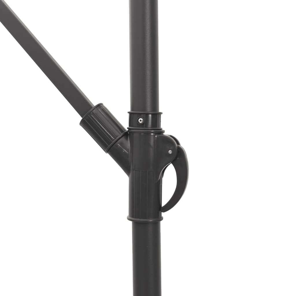 Parasol with steel pole white 290x290x238 cm