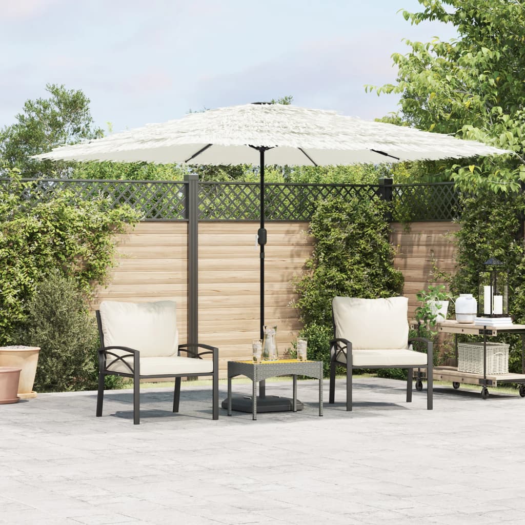 Parasol with steel pole white 290x290x238 cm