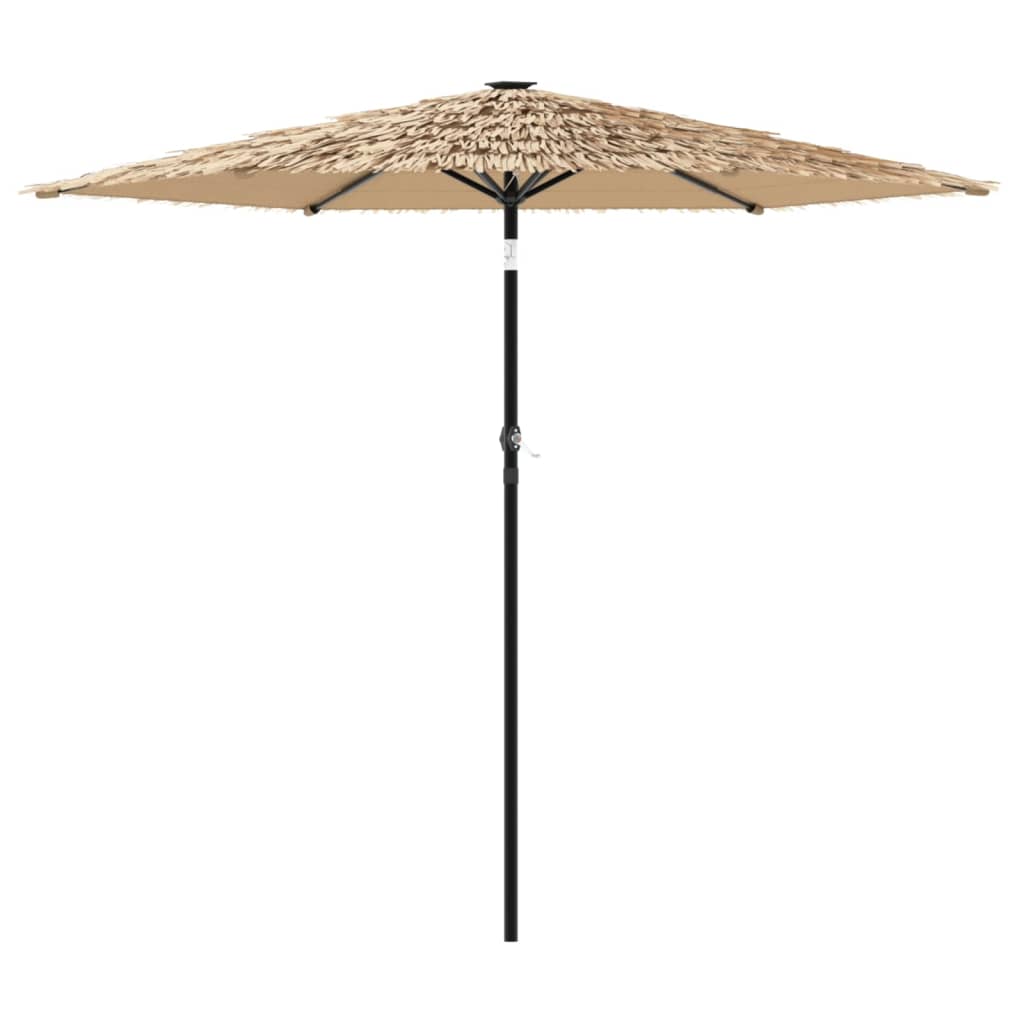 Parasol with steel pole brown 223x223x213 cm
