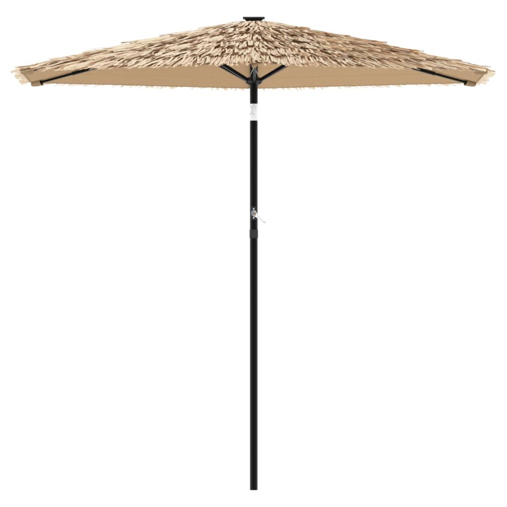 Parasol with steel pole brown 223x223x213 cm