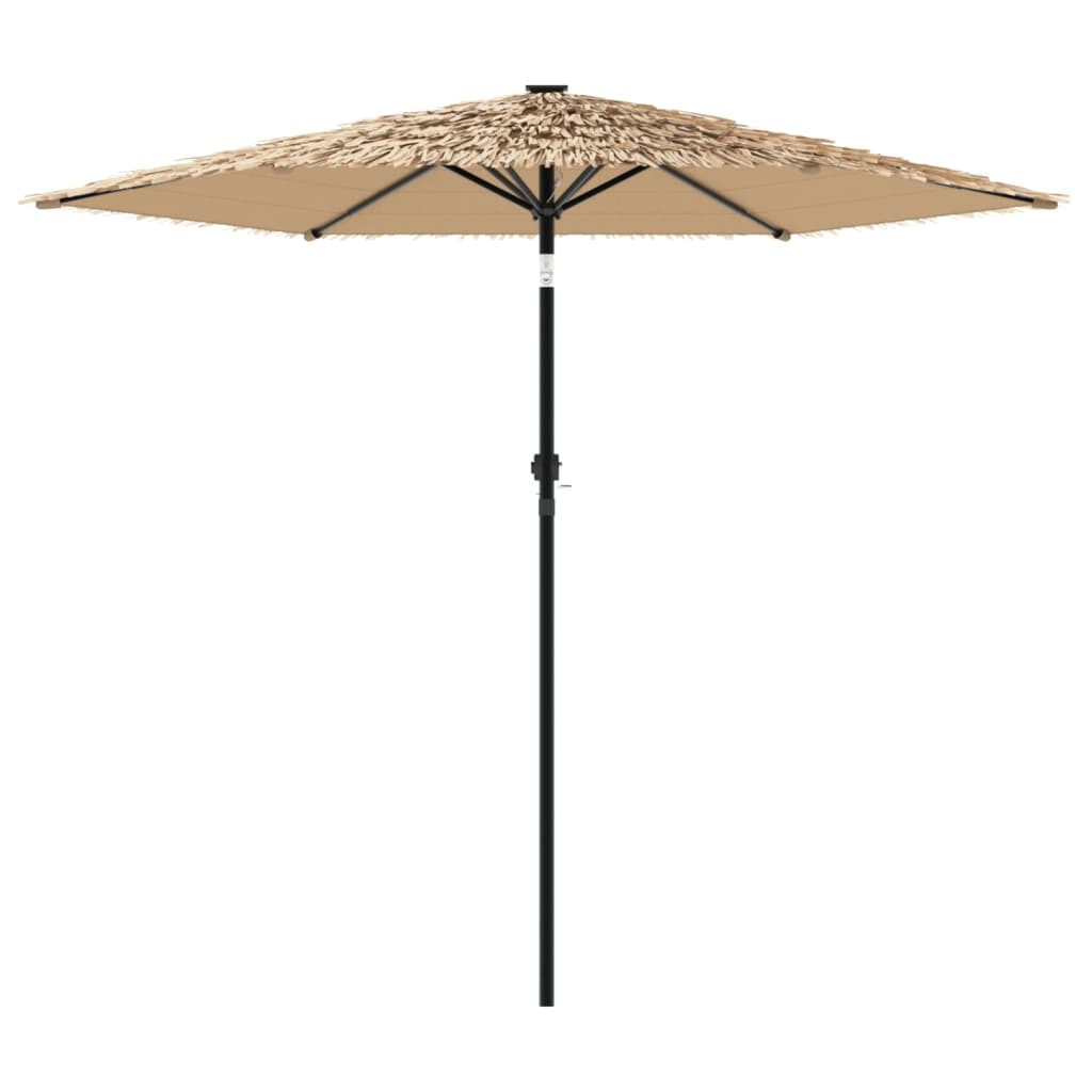 Parasol with steel pole brown 223x223x213 cm