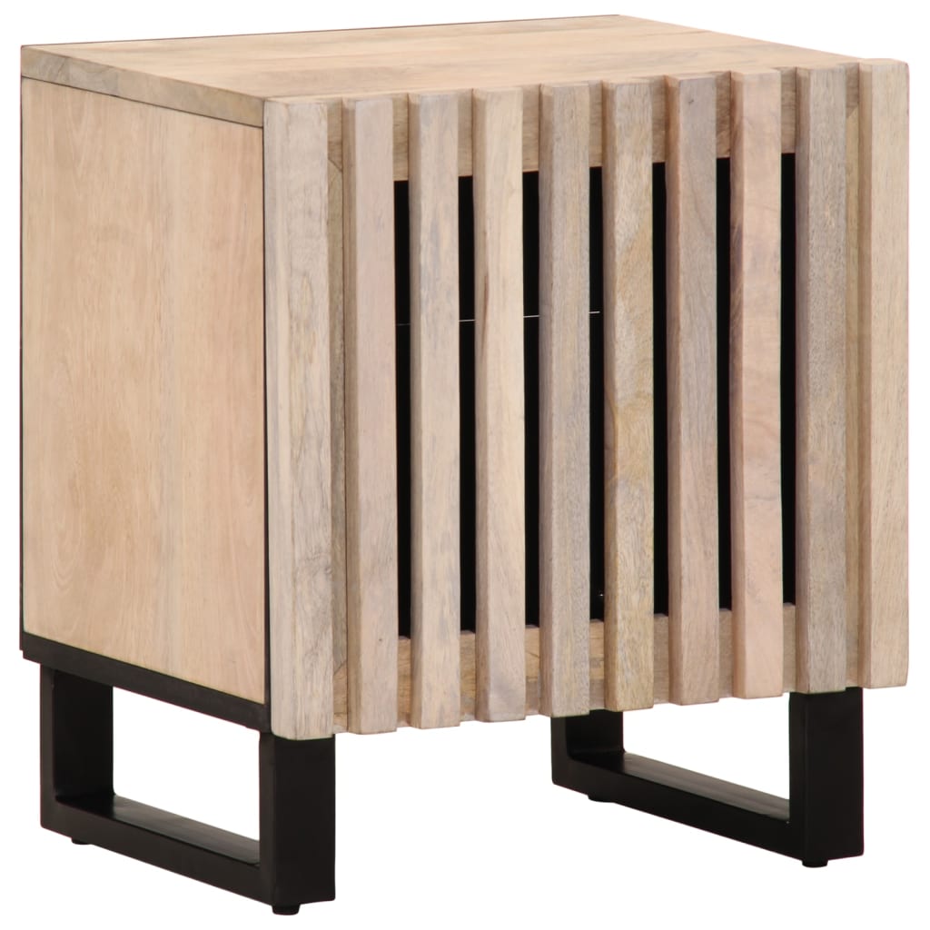 Bedside tables 2 pcs. 40x34x46 cm Bleached solid wood mango