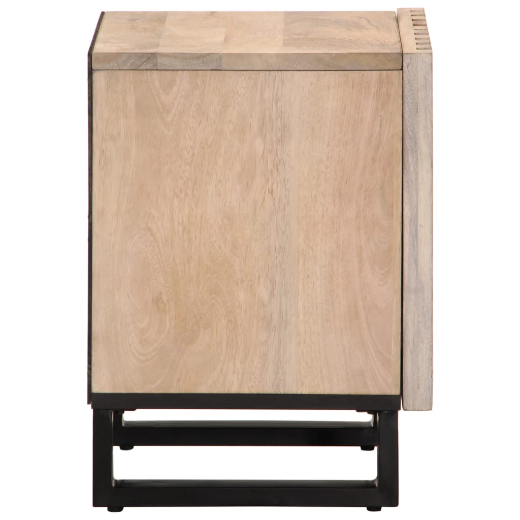 Bedside tables 2 pcs. 40x34x46 cm Bleached solid wood mango