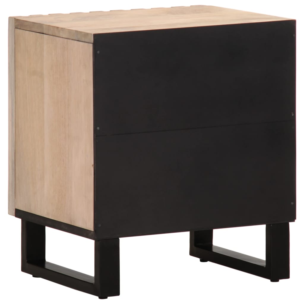 Bedside tables 2 pcs. 40x34x46 cm Bleached solid wood mango