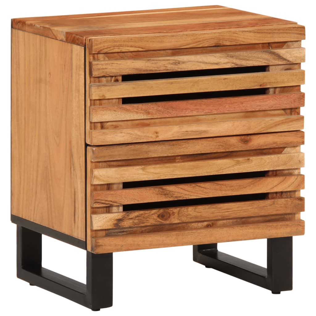 Bedside tables 2 pcs. 40x34x46 cm solid wood acacia