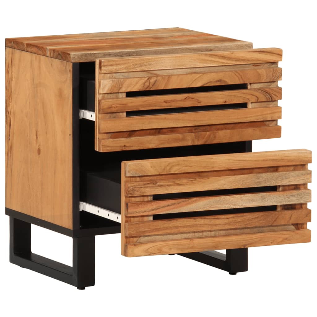 Bedside tables 2 pcs. 40x34x46 cm solid wood acacia