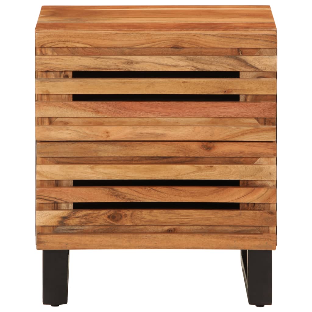 Bedside tables 2 pcs. 40x34x46 cm solid wood acacia