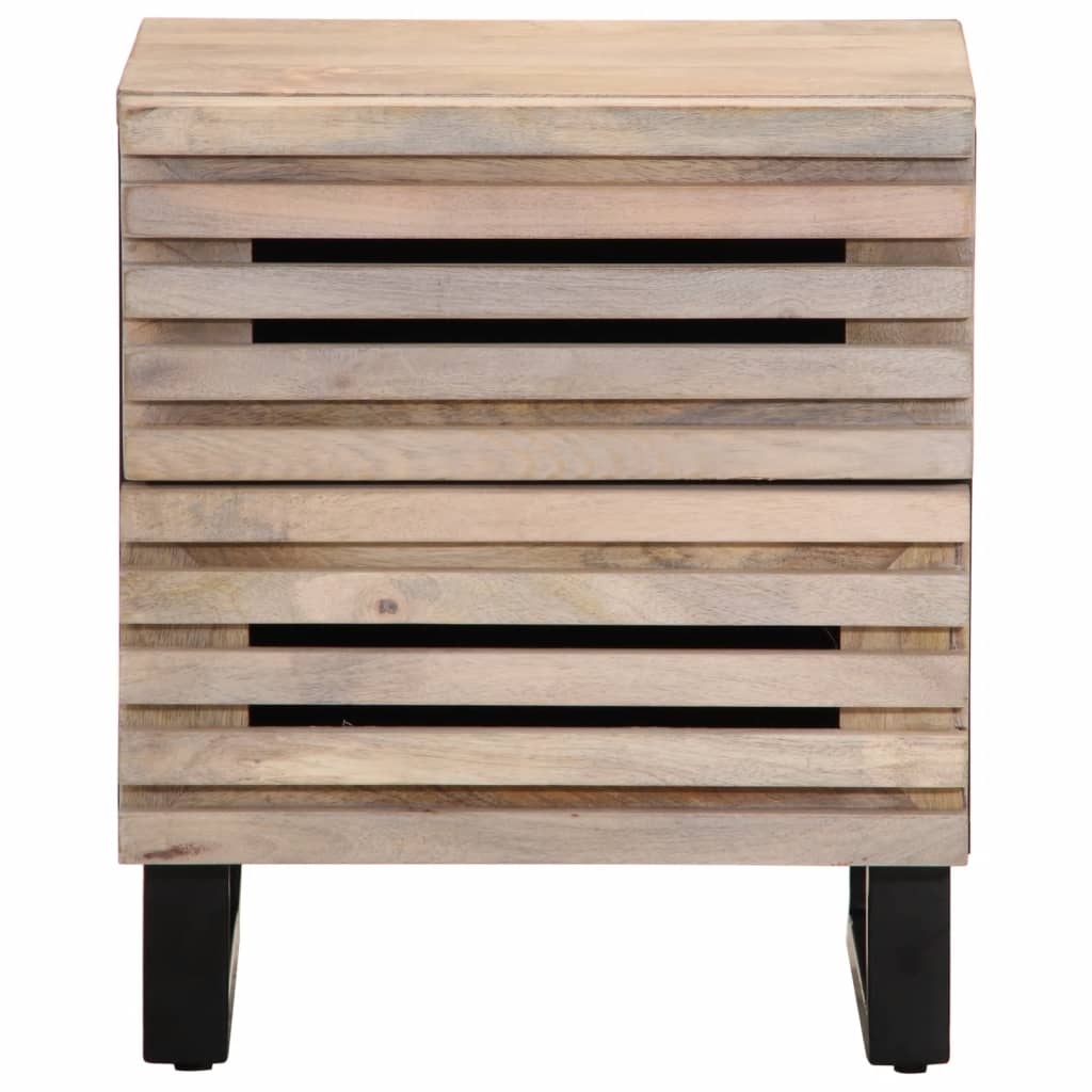 Bedside tables 2 pcs. 40x34x46 cm Bleached solid wood mango