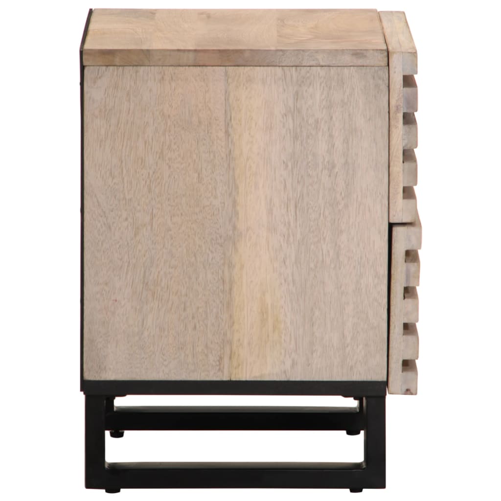 Bedside tables 2 pcs. 40x34x46 cm Bleached solid wood mango
