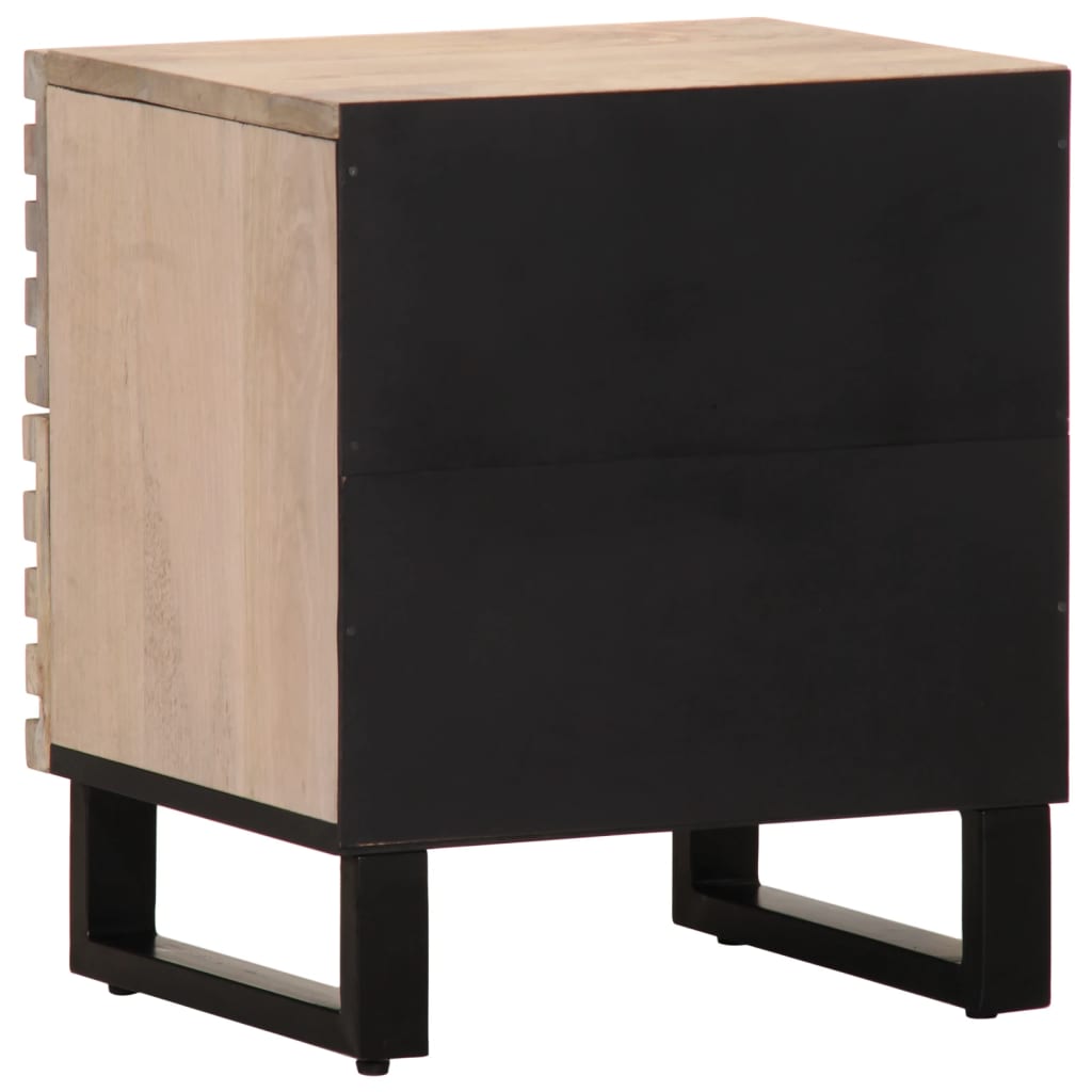 Bedside tables 2 pcs. 40x34x46 cm Bleached solid wood mango