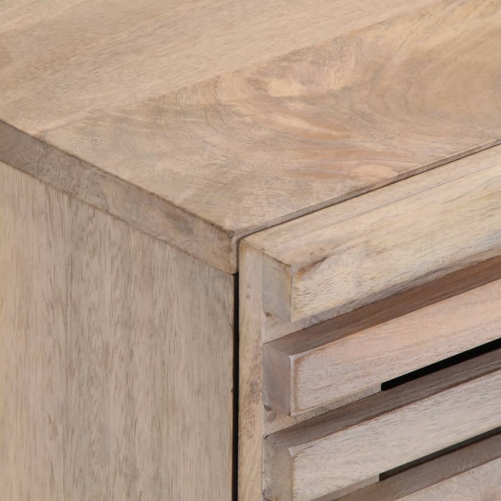Bedside tables 2 pcs. 40x34x46 cm Bleached solid wood mango