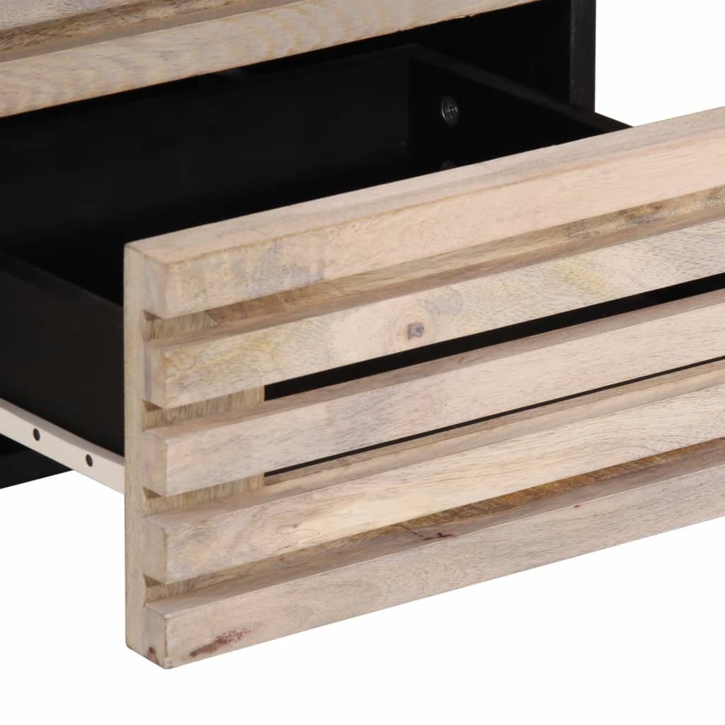 Bedside tables 2 pcs. 40x34x46 cm Bleached solid wood mango