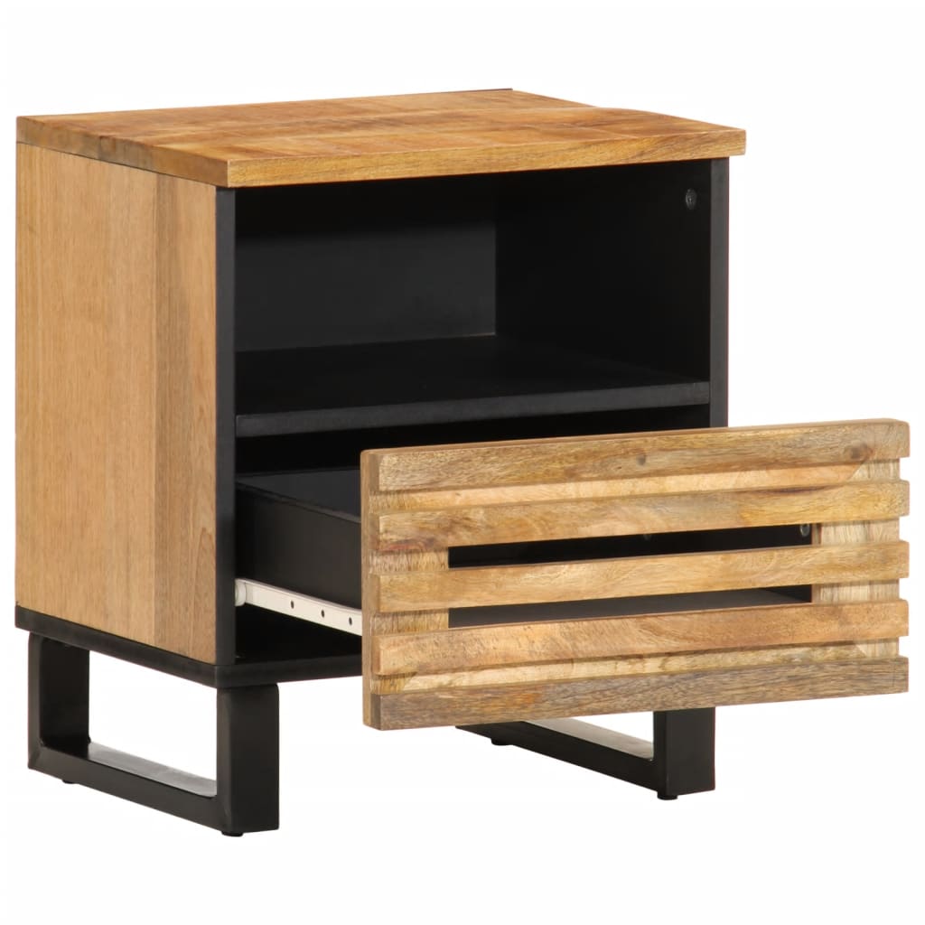 Bedside tables 2 pcs. 40x34x46 cm Rough mango wood