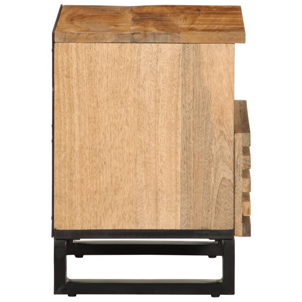 Bedside tables 2 pcs. 40x34x46 cm Rough mango wood