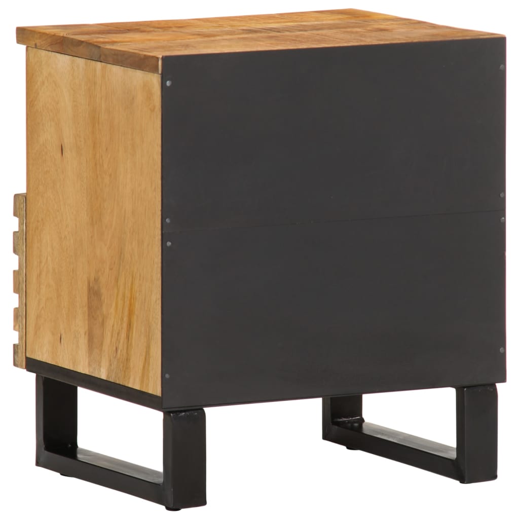 Bedside tables 2 pcs. 40x34x46 cm Rough mango wood