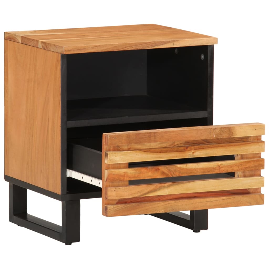 Bedside tables 2 pcs. 40x34x46 cm solid wood acacia