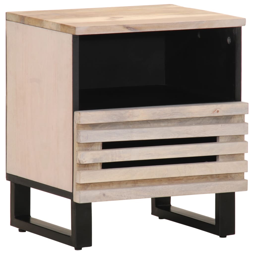 Bedside tables 2 pcs. 40x34x46 cm Bleached solid wood mango