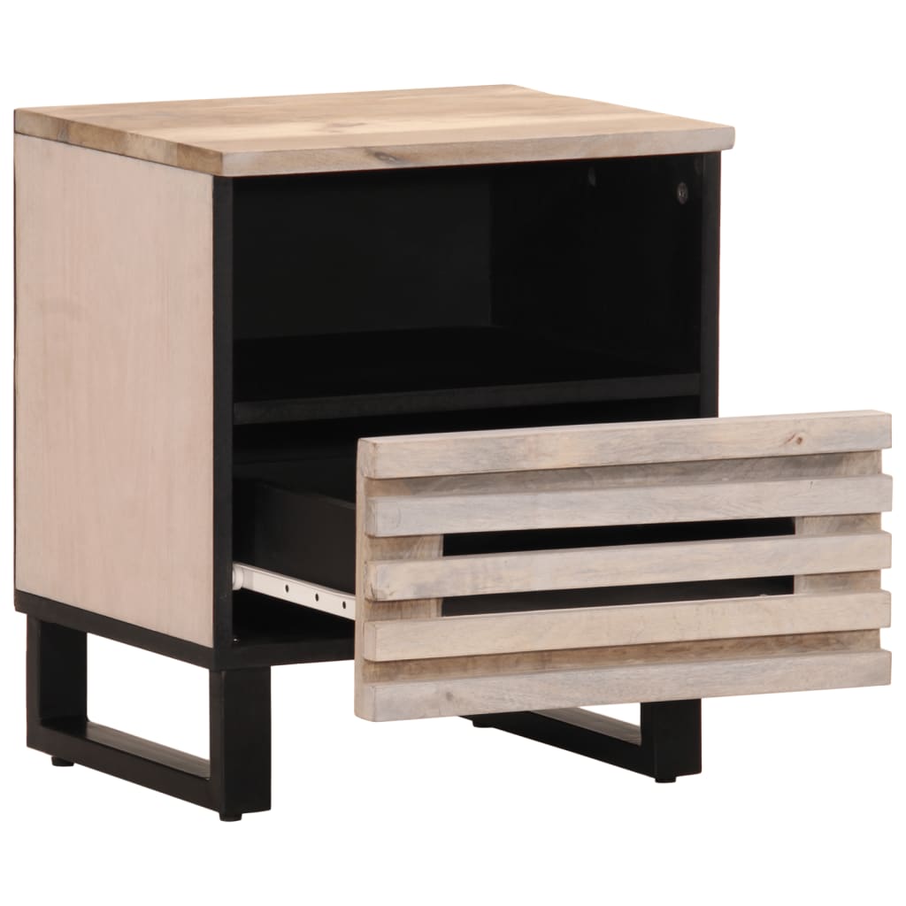 Bedside tables 2 pcs. 40x34x46 cm Bleached solid wood mango